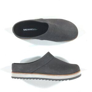 Merrell Juno Open Back Clog Mules Womens Size 8 Gray Suede J001412